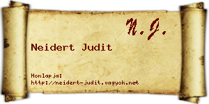 Neidert Judit névjegykártya